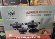 LuxTrend Aluminum Pot Set - 7 Pieces - 2