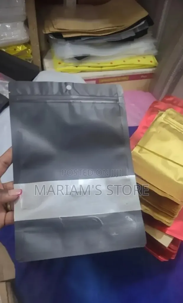 Matt Black Ziplock Stand-Up Pouches (12pcs) - 1