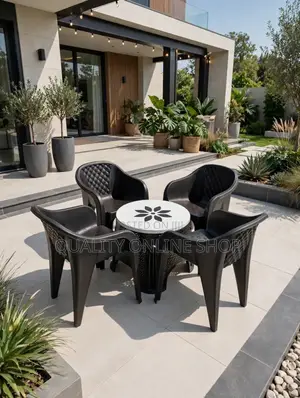 Plastic Patio Garden Table and Chairs Set