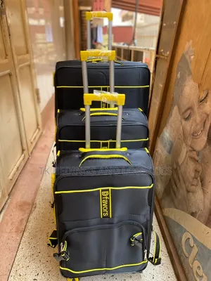 3-in-1 Suitcase Set - Black & Yellow