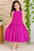 Kids Elegant Chiffon Dress - Pink - 1