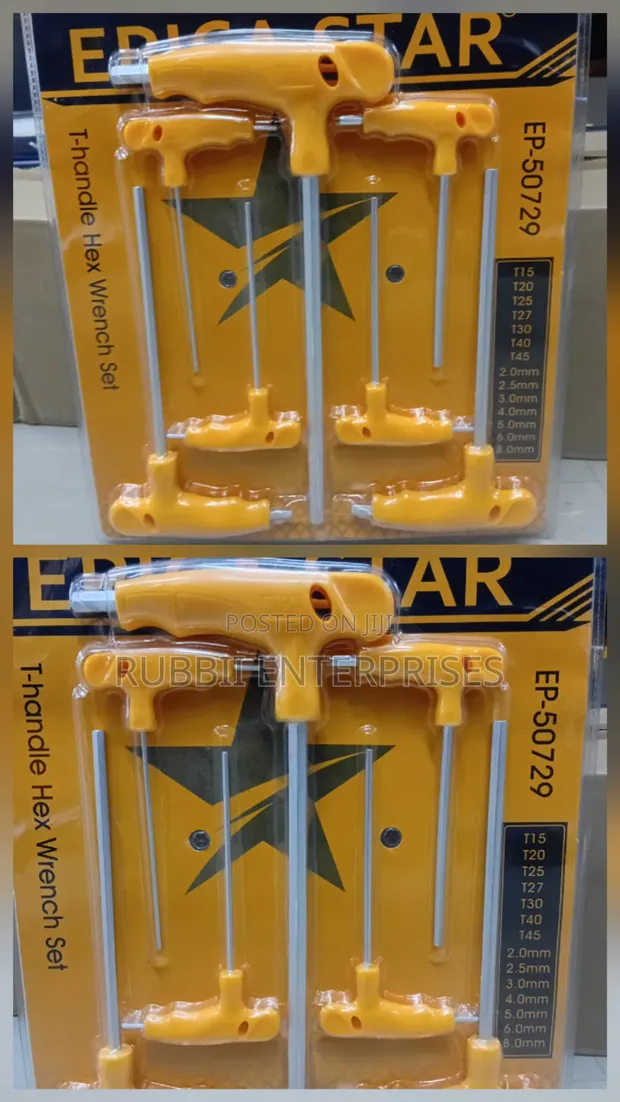 7-Piece T-Handle Hex Wrench Set - 1