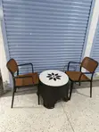 Coffee Plastic Table and Chairs Set - 2