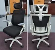 Black and White Mesh Adjustable Office Chair - 1