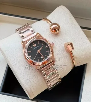 Emporio Armani Stainless Steel Women's Watch with Bangle