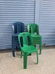 1 Piece Plastic Bar Chair - Blue - 1
