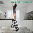 5-Step Black Foldable Ladder - 2