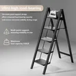 5-Step Black Foldable Ladder - 3
