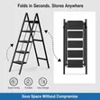 Durable Folding 5-Step Ladder - 5