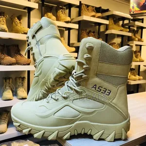 AS33 Tactical Outdoor Combat Boots - Desert Khaki