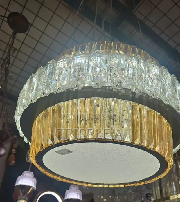 Luxury Round Crystal LED Ceiling Light - 1