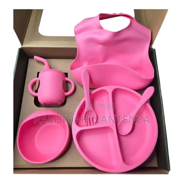 Pink Baby Feeding Set - 5-in-1 - 1