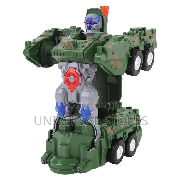 2-in-1 Automatic Transforming Robot Tank Toy - 1