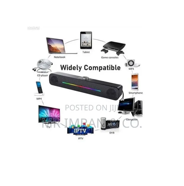 E-1407 USB RGB Desktop Soundbar - 1