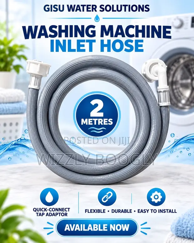 Original 2 Metre Washing Machine Water Inlet Hose - 1
