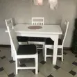 4 Seater Dining Set - White - 1
