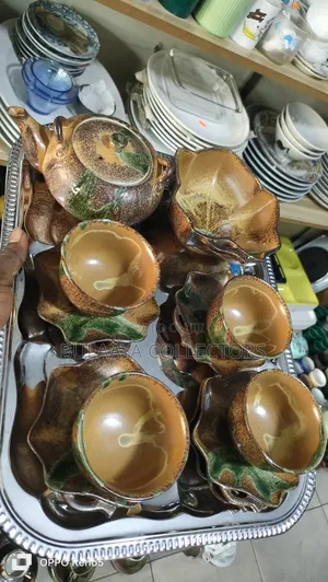 Japanese Rustic Ceramic Tea and Snack Set