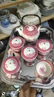 Vintage Nikko Double Phoenix Red Transferware Tea Set - 2