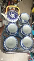 Japanese Blue and White Porcelain Tea Set - 2