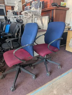 Second Hand Office/Boardroom Chairs - Maroon & Blue