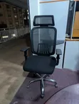 Used Office Chair with Headrest and Adjustable Armrests - 1