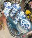Japanese Blue-and-White Porcelain Tea Set - 1