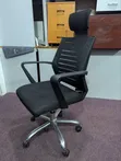Headrest Office Chair with Fixed Armrests - 1