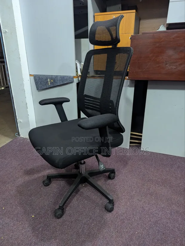 Used Office Chair with Mesh Back and Soft Cushion - 1