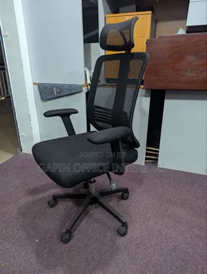 Used Office Chair with Mesh Back and Soft Cushion