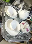 Japanese Elegant White Porcelain Tea Set - 1