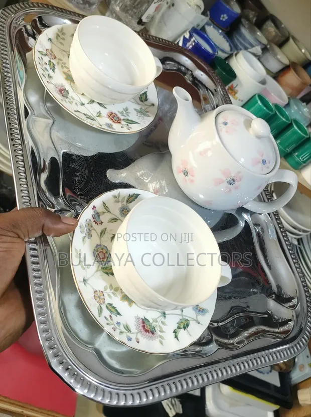 Japanese White Porcelain Tea Set - 1