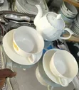 Japanese White Porcelain Tea Set - 1