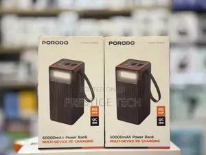 Porodo 60000mAh 65W Laptop Power Bank with LED Flashlight