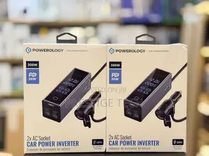 Powerology 300W Car Power Inverter with 36W PD, 4 Ports