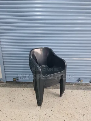 Plain Ratten Plastic Chairs (Set of 4)