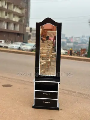 Bedroom Dressing Mirror Table with Storage Drawers