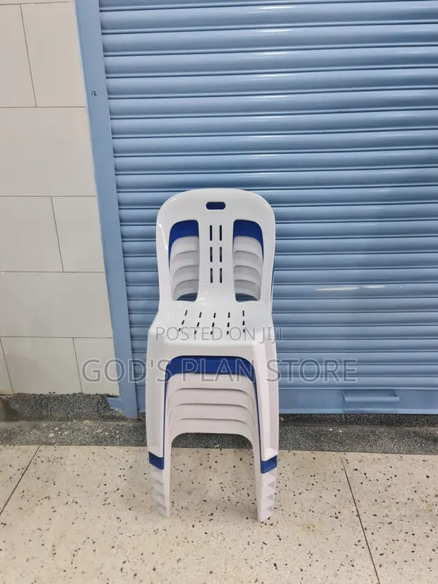 Ergonomic Plastic Dining Chairs (White) - 1