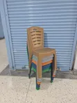 Matted Gold Plastic Dining Chairs (Set of 4) - 2