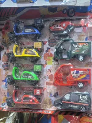 Set of Assorted Vehicle Toys for Kids