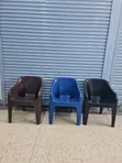 Brand New Plastic Chairs with High Backrests - 1