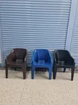 Brand New Plastic Chairs with High Backrests - 2