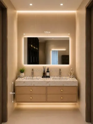 Vanity Floating Double Bathroom with LED Mirror