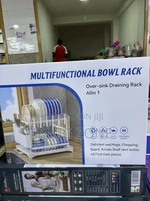 Multifunctional Over-Sink Bowl Rack