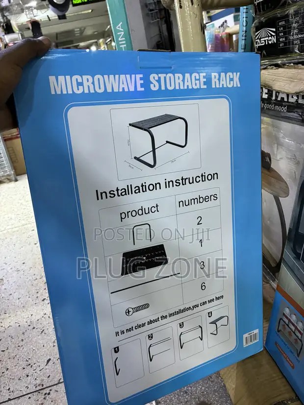 Microwave Storage Rack - Free-Standing Kitchen Organizer - 1