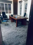 Executive Gray Tile Office Carpet - 1