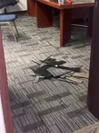 Executive Gray Tile Office Carpet - 2