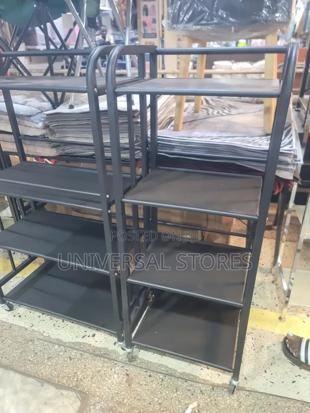 Metal Kitchen Storage Rack with Wheels - 1
