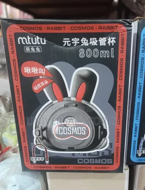 Mtutu 800ml Rabbit-Shaped Strawless Water Bottle