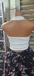 Women's Off Shoulder Cotton Back Show Tops - 4