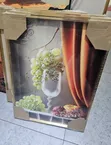 Framed Wall Art - Champagne Bottle Design - 2
